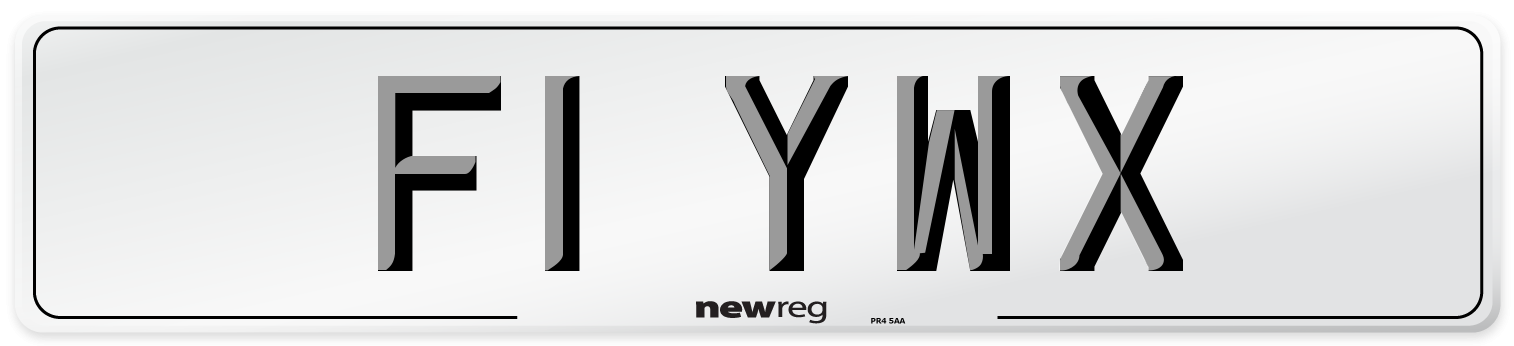 F1 YWX Number Plate from New Reg